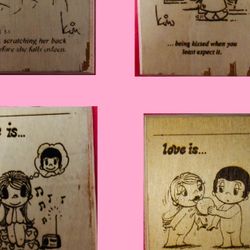 Wood Valentines Magnets