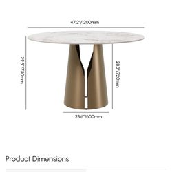 Marble And Gold Dining Table 