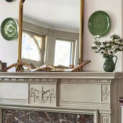 Anthropologie Gold Luisa Mantel Mirror 