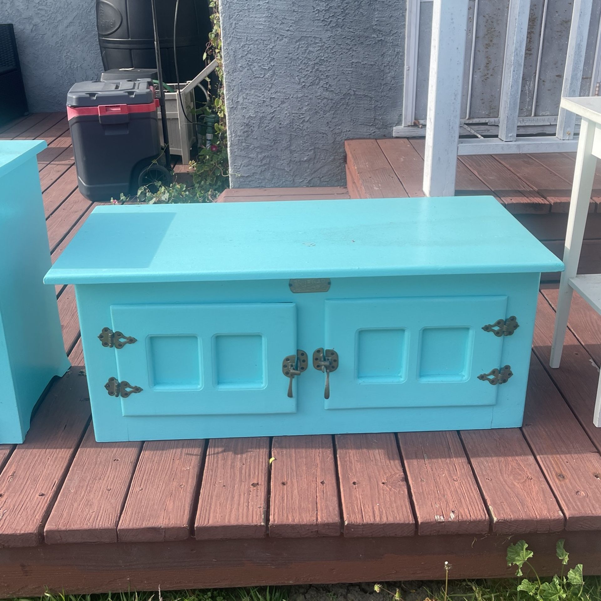 Turquoise Coffee Table /end Table Combo