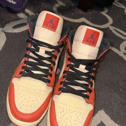 Air Jordan 1 Mid Orange/Black Size 11.5