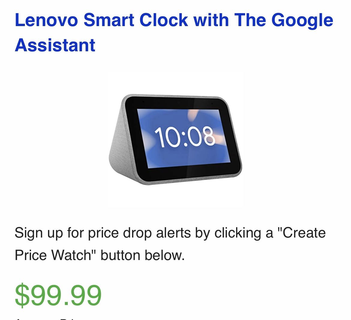 Lenovo Smart Clock