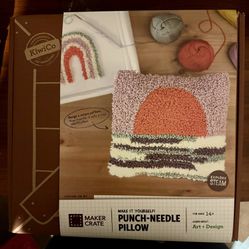 BRAND NEW- DIY Punch Needle Pillow Kit