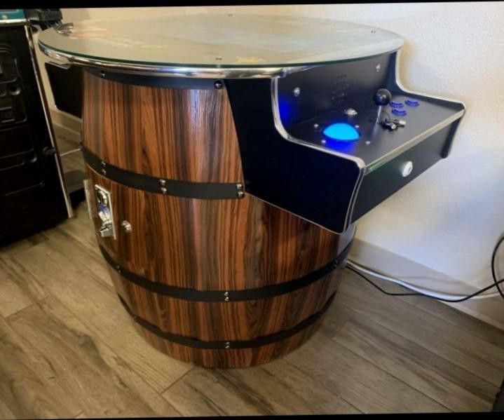 New 2 Sided 26'' Screen Donkey Kong Barrel Arcade With 516 Games And Trackball!