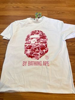 Bape tee white/pink