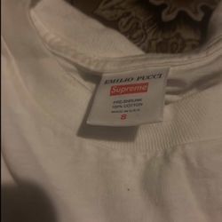 Supreme Emilio Pucci Box Logo Tee White / Blue