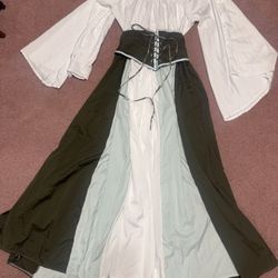 New Medium Renaissance dress costume corset Victorian princess peasant gown 