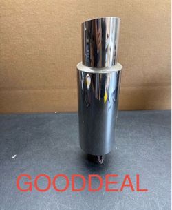 4" 16-GAUGE POLISHED STAINLESS STEEL STRAIGHT THROUGH CUT TIP MUFFLER ASSEMBLY