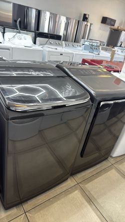 Samsung top load washer & gas dryer