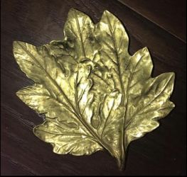Vintage Brass Art VCM Chrysanthemum Leaf 1948