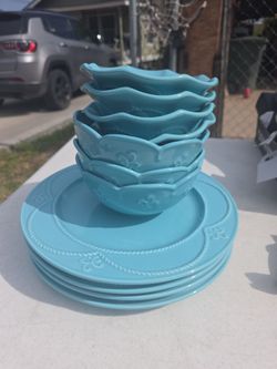 Princess House  plate and bowls.