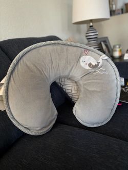 Baby Nursing Pillow Gray Whale Design