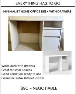 WHITE DESK
