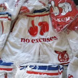 6 Pairs Of Designer Basketball Shorts Sizes 2x & 3x Only