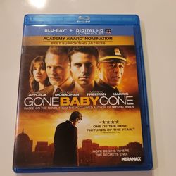 $5 BLU RAY , GONE BABY GONE . BLU RAY  ONLY NO DIGITAL OR DVD $5 OR TRADE FOR A MOVIE I DO NOT ALREADY OWN. 