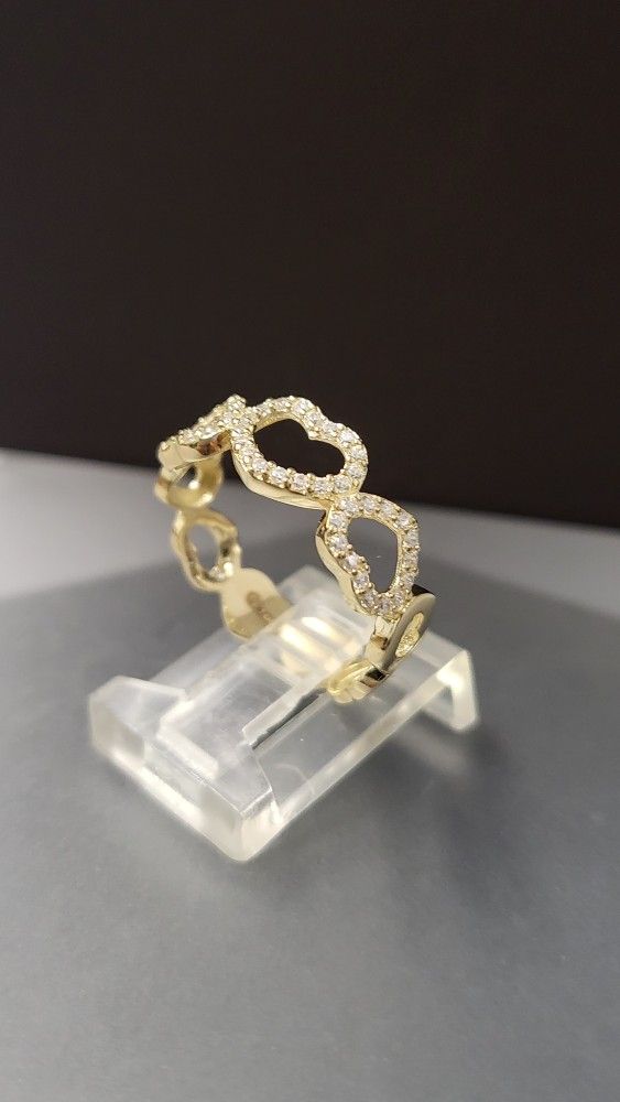 Anillo De Corazón En Oro 14k