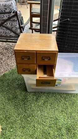 Vintage Index Card Storage Box