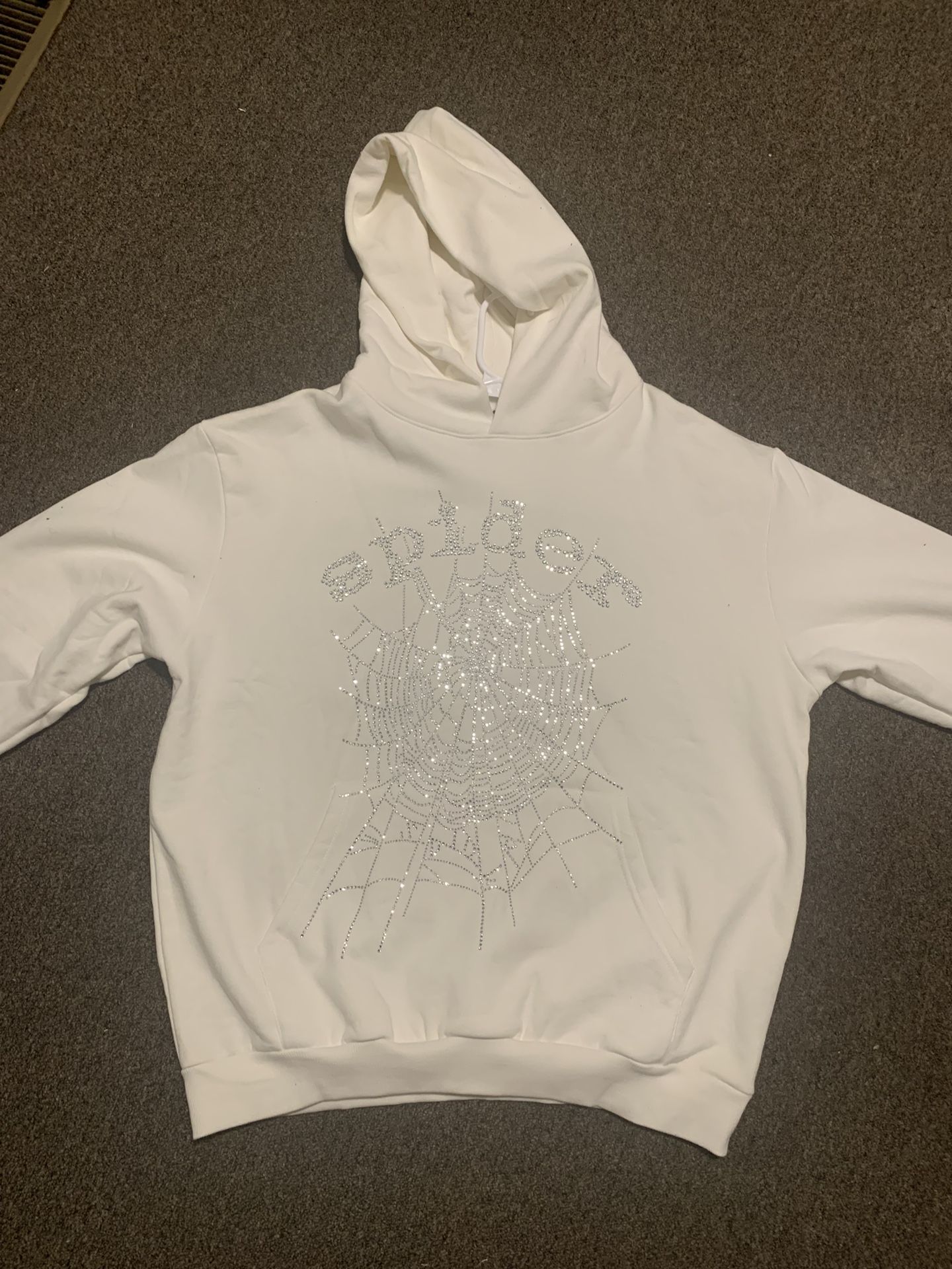 White SP5DER Hoodie 