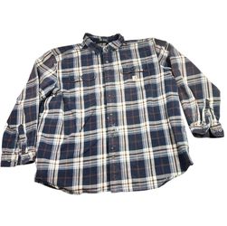 Carhartt Plaid Flannel Shirt Mens 2XL Loose Fit Heavyweight Button Down Work