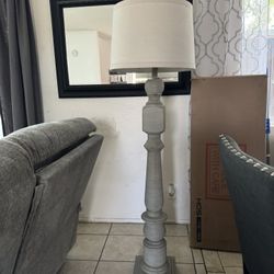Gray Farmhouse Lamp
