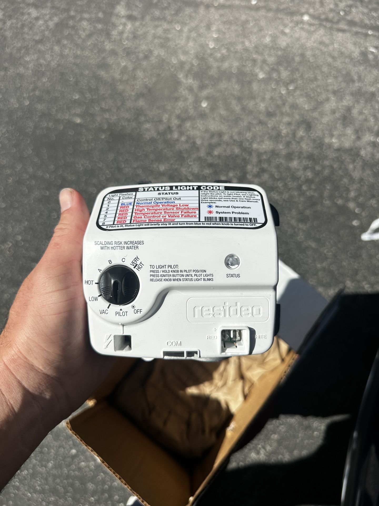 Water heater control