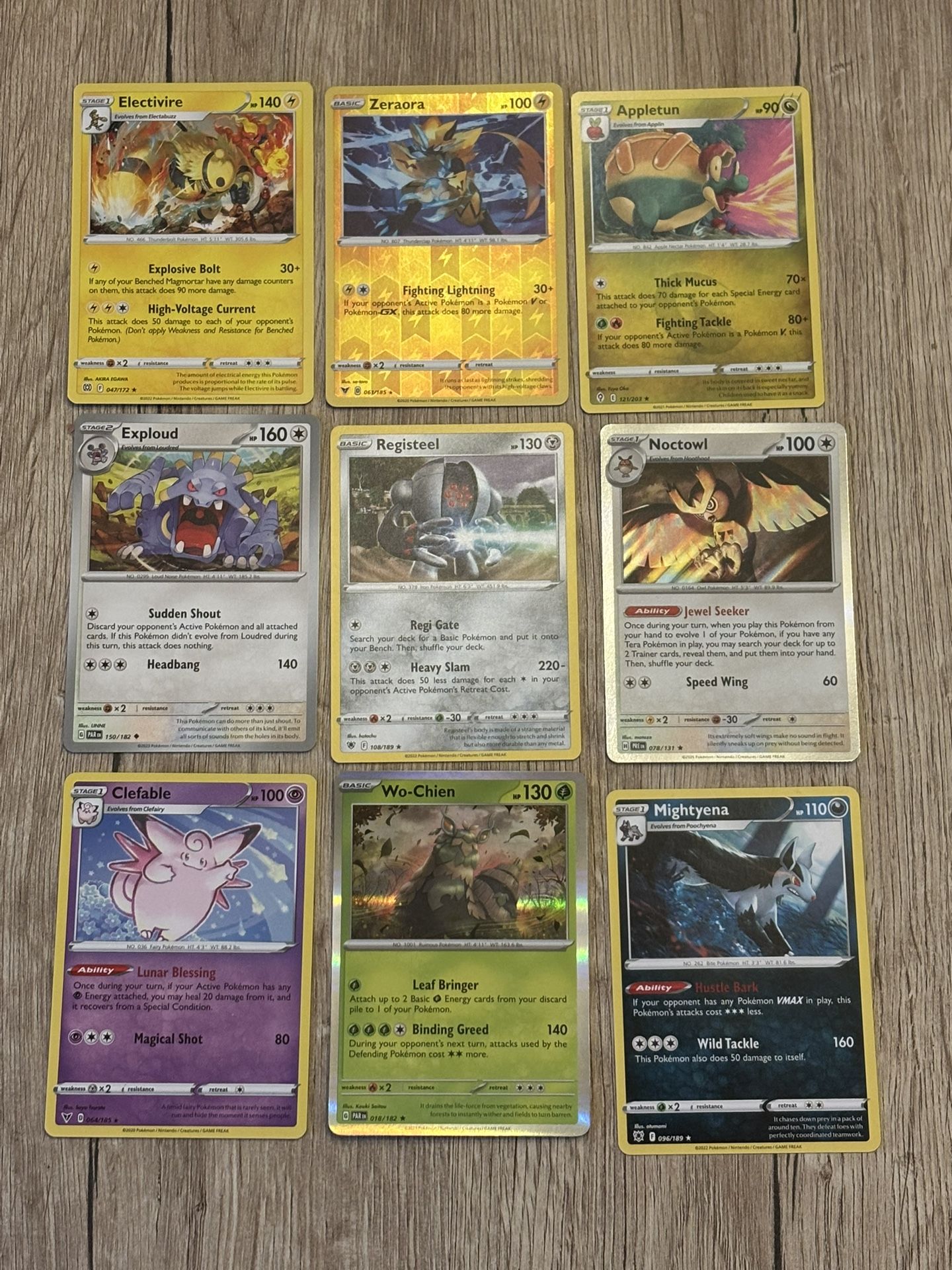 650+ Pokemon Cards (Registeel, Noctowl,Pikachu etc)