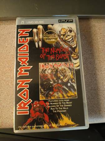 very rare iron maiden-the number of the beast umd for psp