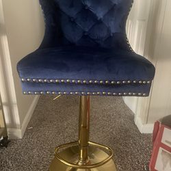 Set Of 2 Velvet Barstools