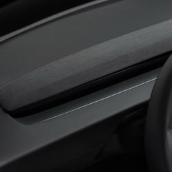 Tesla Model 3 or Y Dashboard Décor Wing Charcoal Suede