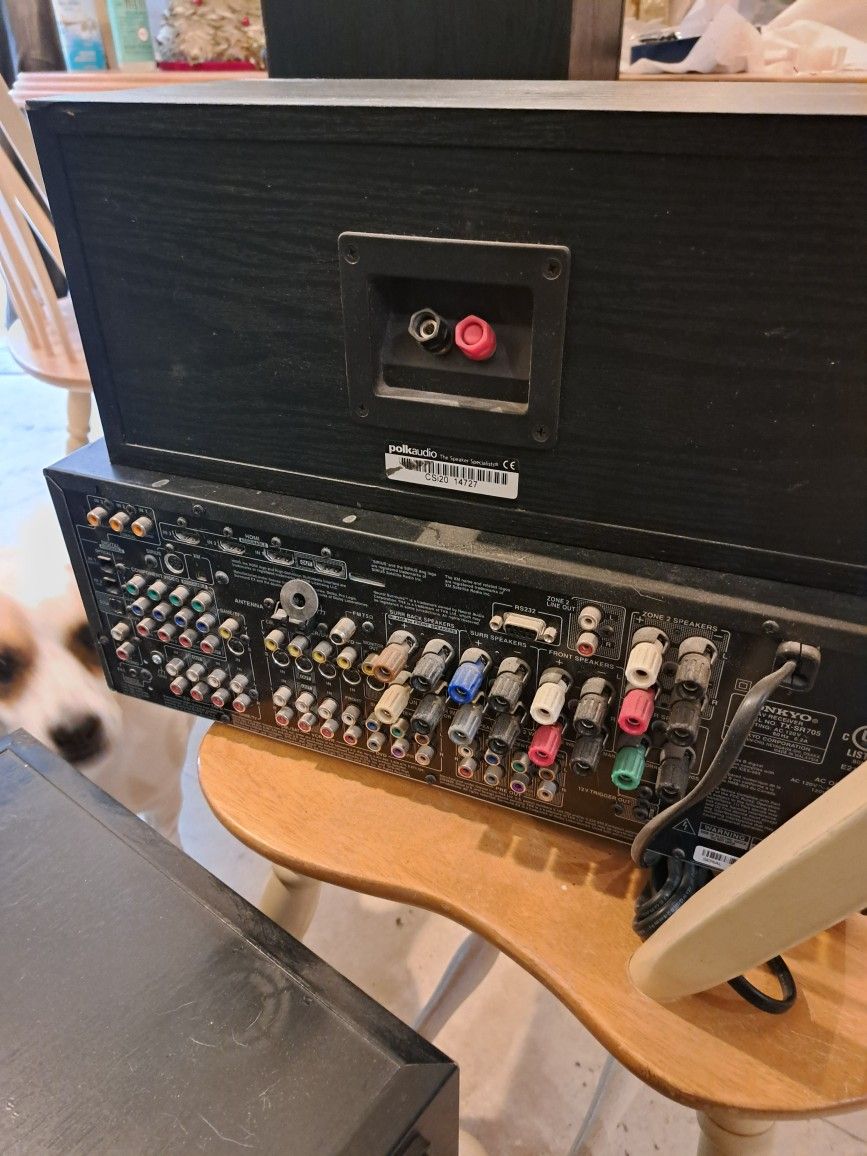 Stereo Receiver Tower Speakers Center Channel And Subwoofer for Sale in