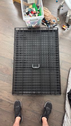 42” Dog crate, bed, all weather floor mat, cover