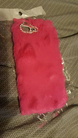 Furry Pink Phone Cover for Iphone 5 6 & 6+