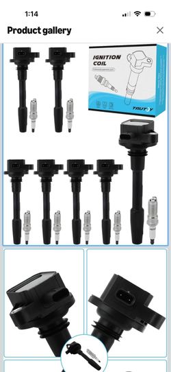 AUTOY Set Of 7 UF835 Ignition Coil Pack & Iridium Spark Plugs (5.0L Only) For Ford F150 2018-2021 Mustang 2018-2020, Replace # DG565 JR3Z12029A 5C2272