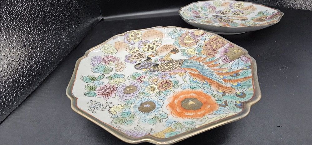 Antique Handpainted Vintage Japanese Ceramic Plates, Ashtray And More!
