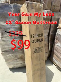 Queen mattress 12” hybrid pillow top brand new in box clearance sale