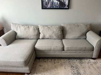 Grey Sectional Sleeper Sofa with Chaise