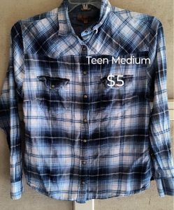 Flannel Shirt Teen Medium