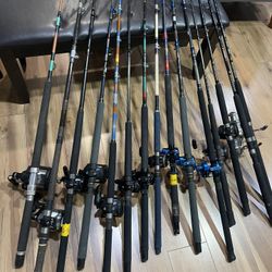 15 Fishing Rods And 15 Reels 