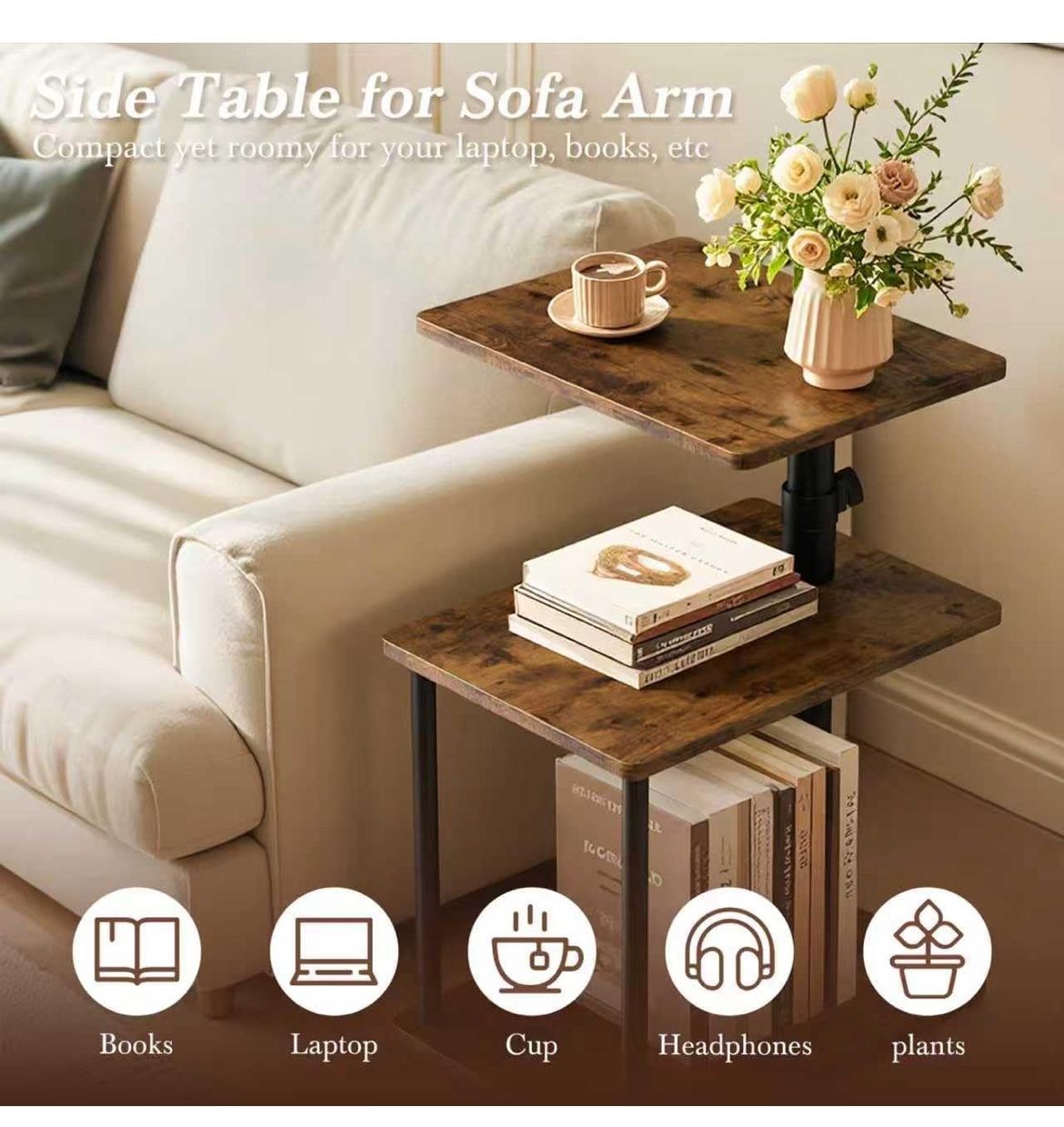 NEW Swivel Side Table