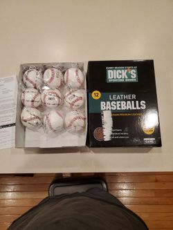 Leather Game Baseballs (9 Balls)