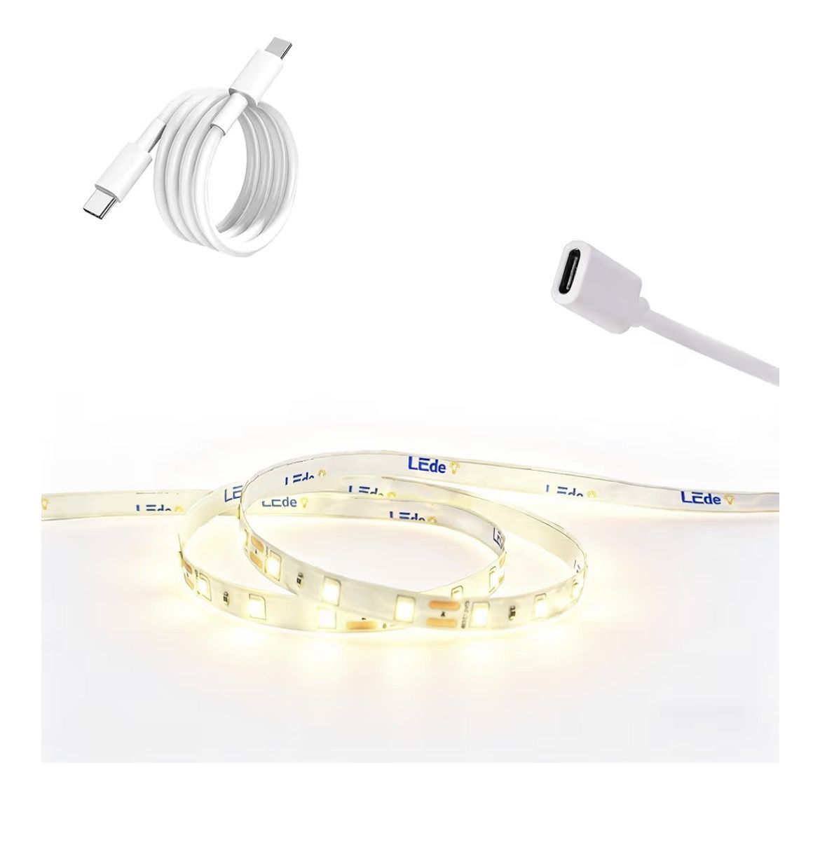 USB C 12V LED Strip Lights 16.4ft,