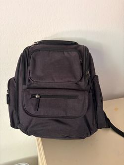 Dark Gray Multi-Pocket Canvas Backpack