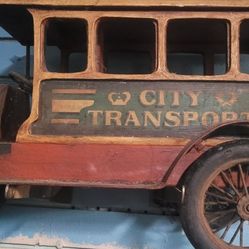 Vintage  Wood Double Decker Bus