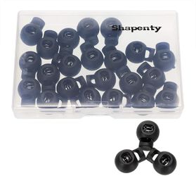 BRAND NEW! 20 Toggle Spring Loaded Elastic Drawstring Rope Cord Locks