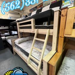 Twin Full White Wash Bunk Bed Litera Bonita 
