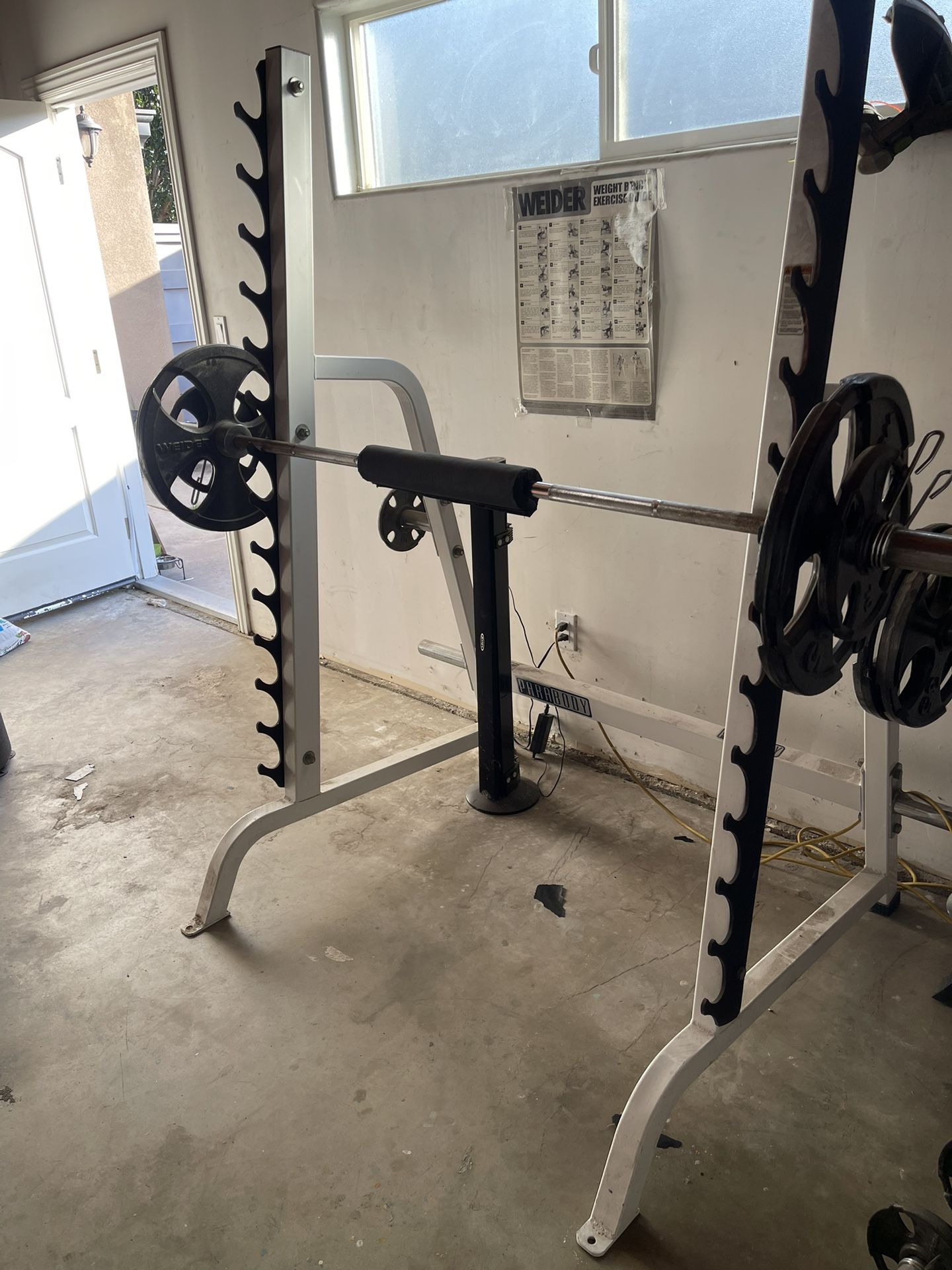 Weights With Squat Rack And Bar 