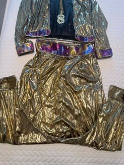 Gold Metallic 1990’s Rapper Costume Size L