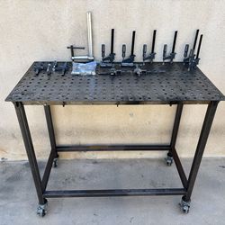 Welding fixture table 24x48” heavy duty certiflat weldtables protop 40” leg kit mobile casters