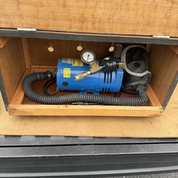 Gast fresh air supply pump and MSA respirator