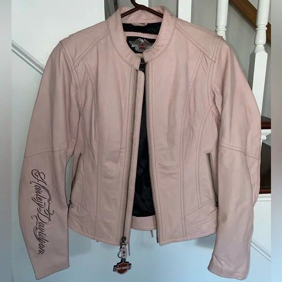 Pink Harley Davidson Leather Women's Jacket Size Small $100 (OBO)